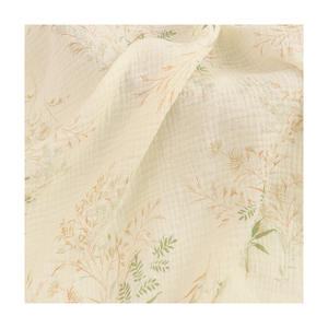 Tissu en mousseline de coton écologique, imprimé multicolore, <span class=keywords><strong>gaze</strong></span> froissée pour robes et jupes féminines, tissu léger et respirant - Product Image 4