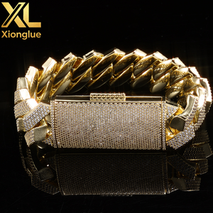 Personalized Hip Hop Jewelry Bling Iced Out 5A Zircon Rhombus Prong Cuban Link Chain Bracelet for <b>Men</b> - Product Image 5