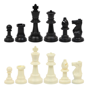 Jeu d'échecs en <span class=keywords><strong>bois</strong></span> en plastique de pièces d'échecs standard de tournoi de qualité lourde pour les jeux d'enfants - Product Image 2