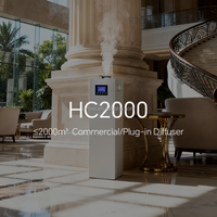 Diffuseur d'arômes HVAC XiangBenFragrance, commercial, 1000 ml, en métal, sur pied, silencieux (40 dB), minuterie 8 heures, sans eau, application pour smartphone