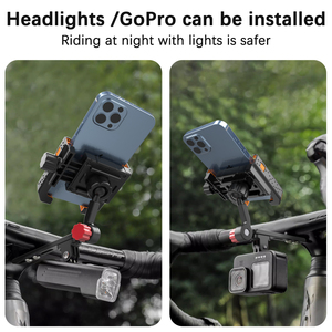 Support de guidon de scooter de vélo en alliage d'aluminium durable <span class=keywords><strong>et</strong></span> universel réglable pour téléphone portable flexible de vélo de moto - Product Image 3