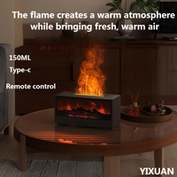 Diffuseur d'aromathérapie créatif pour cheminée, humidificateur à ultrasons avec effet de flamme et télécommande