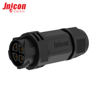 Connecteur étanche à verrouillage par pression M25 4 broches 30A 300V IP67 Jnicon Prise d'alimentation circulaire pour systèmes de contrôle CE