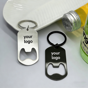 Wine Bottle Opener Keychain <b>Custom</b> logo Sublimation Wedding Gifts Stainless Steel Beer <b>Key</b> <b>Ring</b> Blank Metal Bottle Opener - Product Image 2
