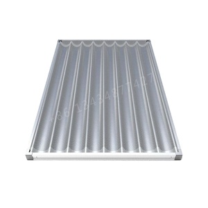 BAKE PRO FGS-6080 Plaque de cuisson en <span class=keywords><strong>aluminium</strong></span> pour baguettes avec 8 rangées, <span class=keywords><strong>grande</strong></span> <span class=keywords><strong>taille</strong></span>, moule à pain 600x800 - Product Image 1