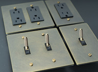 Interrupteur à bascule en laiton bronze, norme américaine, variateur LED, contrôleur de lampe de chevet pour hôtel et maison, GFCI, USB Type-C