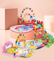 Bébé activité Gym musique Piano tapis pliable rond tapis pédale musique coup de pied Piano clavier Fitness cadre jouer tapis jouets pour enfants