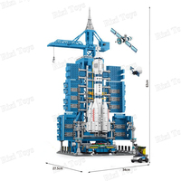LELE BROTHER Juguete Educativo de Construcción de Cohetes Espaciales, Modelo de Nave Espacial para Armar, Bloques de Construcción