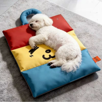 Tapis rafraîchissant pour chien et chat, lit pour animaux de compagnie réversible à trois plis pour l'été et l'hiver, tapis pliable résistant aux morsures pour chien, plusieurs tailles
