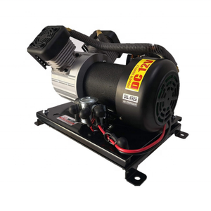 Compresor de aire móvil de doble pistón, máquina de alta eficiencia, resistente al agua, ciclo largo, CC, sin aceite, profesional, a bordo, 12V - Product Image 1