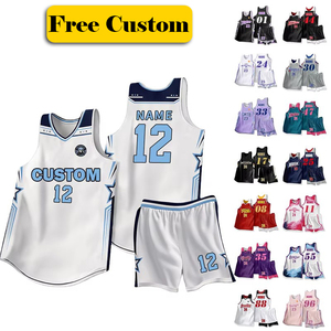 Ensemble de maillots de basket-ball personnalisés avec logo, motifs et numéros pour enfants, enfants, hommes, respirant, grande taille, séchage rapide - Product Image 1