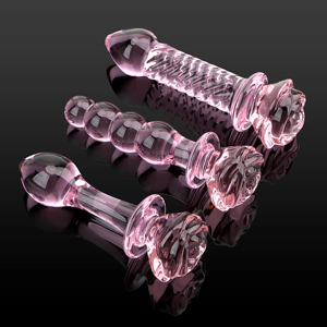 Dildo a Forma di Pene <span class=keywords><strong>Heisenberg</strong></span> a Fiore di Rosa all'Ingrosso Giocattoli Sessuali Anali Perline Anali in Vetro Plug Anale a Culo di Cristallo per Donne Uomini Plug Anale a Rosa - Product Image 5