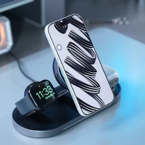 Station de charge sans fil magnétique pliable <span class=keywords><strong>3</strong></span> en 1 Qi2.2 25W Peltier avec plaque de refroidissement pour iPhone Samsung IWatch <span class=keywords><strong>AirPods</strong></span> Buds - Product Image 5