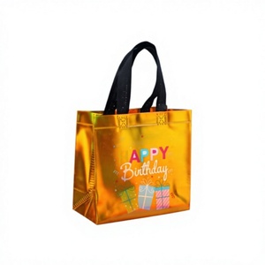 Eco Reusable Laser Non-woven Letter Luxury Birthday Gift <b>Tote</b> Shoulder Handbag <b>Travel</b> Gym Grocery Shopping Zipper Medium Rope - Product Image 1