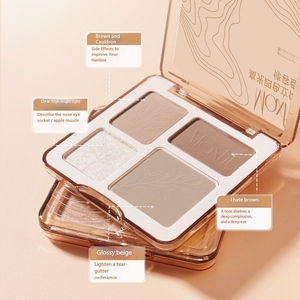 Palette de Contouring 3D Quatre Couleurs Maxfit Highlight – Effet Mat Illuminateur Naturel pour un Contouring Monobloc - Product Image 4