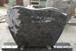 AllyStone-lápida personalizada de granito, piedra para la cabeza con diseño de rosa de buena calidad, venta al por mayor