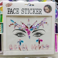 Autocollants en strass et diamants pour le visage et les ongles, décorations de maquillage pour les yeux et le front pour festivals et soirées