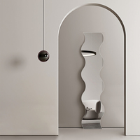 Miroir mural décoratif ondulé sans cadre à bords irréguliers pour chambre, salon, entrée - Vente en gros