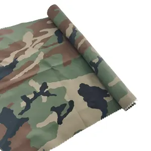 Không Có Moq Camo In Lụa Twill Polyester Đào Da Vải Với In