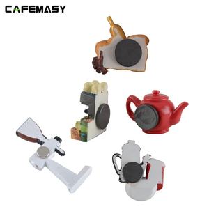 Aimants de réfrigérateur ronds en métal, accessoires de café Souvenir 3D, aimant de réfrigérateur personnalisé - Product Image 5