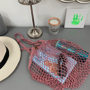 Sacs d'épicerie réutilisables, sac fourre-tout en filet de coton, sac zéro déchet pour marché fermier, fruits et légumes, sac en filet de shopping en maille - Product Image 4