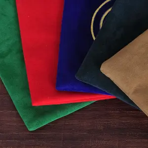Rõ ràng đầy màu sắc nhung dây rút túi quà tặng với logo của bạn, đồ trang sức Pouch bán buôn