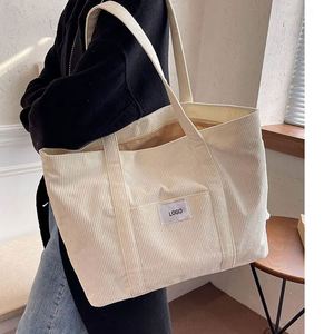 Free Sample wholesale custom Eco friendly with logo sgrocery <b>bag</b> reusable <b>corduroy</b> recycling foldable shopping <b>tote</b> <b>bags</b> - Product Image 2