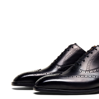 Hochwertige Echtleder-Außensohle Schnürschuhe Business Formelle Herrenschuhe mit Brogue-Muster Komplett aus Rindsleder