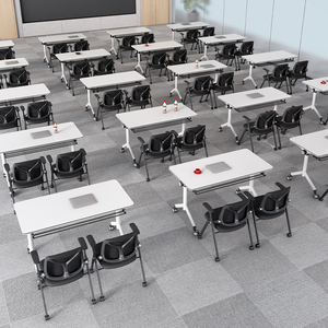Ensemble de bureaux d'entraînement modernes en bois pour salles de réunion, hôtels, écoles, hôpitaux et salles de conférence - Product Image 4