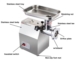 Molino de Carne Versátil de Acero Inoxidable para Sobremesa, Equipo Comercial y Doméstico de Alta Resistencia para Procesar Carne de Res y Cerdo - Product Image 2