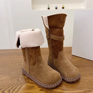 Nouveauté Automne-Hiver 2025, bottes de chevalières rétro longues de style coréen, chaudes et tendance pour filles - Product Image 3