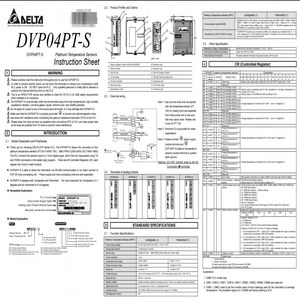 โมดูลขยายสัญญาณอนาล็อก PT100 แบบ 4 ช่องสัญญาณ รุ่น DVP04PT-S สำหรับ PLC คอนโทรลเลอร์ ซีรีส์ DVP S - Product Image 1