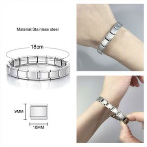 Bracelet de Luxe Personnalisé en Acier Inoxydable pour Femme et Homme, Bracelet et Jonc à Breloques Italiennes pour Hommes et Femmes - Product Image 6