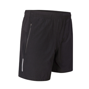 Pantalones cortos deportivos para hombre estirables de secado rápido para sesiones de cardio con bolsillos con cremallera - Product Image 3