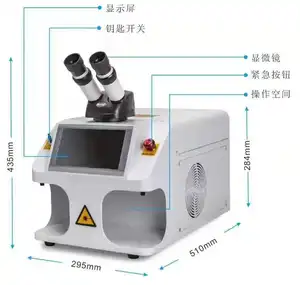 Rantai Baja tahan karat emas perak 18K 24K, Perhiasan perangkat keras 150W/200W Desktop perhiasan mesin las Laser