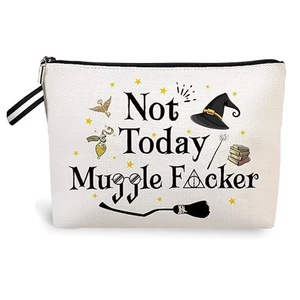 Bolsa de maquillaje personalizada con diseño de lona con cremallera y patrón de Dios, todo es posible, bolsa de almacenamiento de viaje, bolsa de cosméticos para despedida de soltera - Product Image 3