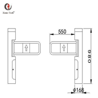 Tourniquet pivotant entièrement automatique en acier inoxydable 304, à courant continu, anti-pincement et anti-collision, pour station de métro, directement de l'usine