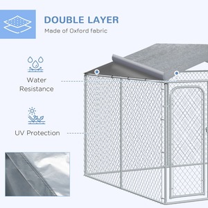 Toptan ağır zincir bağlantı köpek kulübesi Modern tarzı kaynaklı tel örgü köpek büyük köpekler açık kullanım için çalıştırmak - Product Image 4