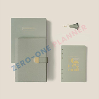 Classeur personnalisé a4 a5 a6 a7 a8 agenda en cuir couverture 6 anneaux portefeuille budget classeur portefeuille or bloc fermoir embrayage