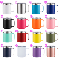 Mug de voyage isotherme classique et durable en acier inoxydable de 350 ml (12 oz) avec poignée latérale, idéal pour les cadeaux d'enseignants d'académies privées