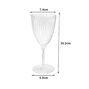 Disposable Integrated Red <strong>Wine</strong> <strong>Glass</strong> Thickened Transparent Goblet Cocktail <strong>Glass</strong> <strong>Plastic</strong> for <strong>Glass</strong> Thickened - Product Image 6