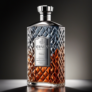 Bouteilles en verre plat en relief <span class=keywords><strong>haut</strong></span> <span class=keywords><strong>de</strong></span> <span class=keywords><strong>gamme</strong></span> 700ml/750ml forme unique pour bouteilles vides <span class=keywords><strong>de</strong></span> vodka whisky <span class=keywords><strong>gin</strong></span> et liqueur avec bouchons - Product Image 3