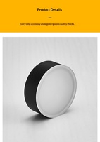 Plafonnier LED COB moderne rond ultra-mince à montage en surface, en aluminium, sans encastrement, pour chambre, couloir, salon