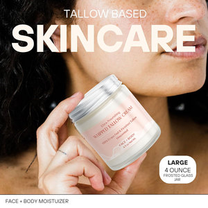 Crème Visage et Corps Éclaircissante Bio au Suif de Bœuf Fouetté, Vitamine C et Lavande, Sans Silicone, pour Peaux Sensibles - OEM - Product Image 3