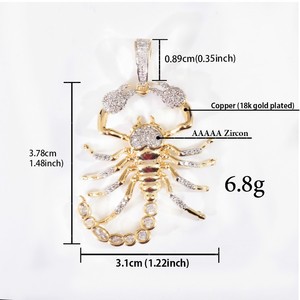 Collar con Colgante de Escorpión OEM ODM, Conjunto de Cobre con Circonitas 5A para Fiestas Nocturnas y Actuaciones de Baile Callejero - Product Image 2
