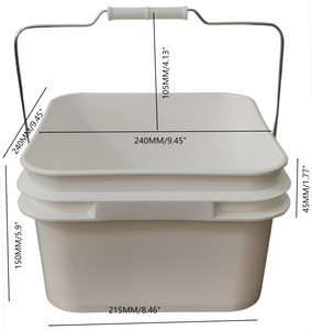 Cubo Cuadrado de Plástico de Grado Alimenticio SDPAC de 1.7 Galones, Contenedor Industrial Resistente para Almacenamiento de Alimentos, Agua y Pintura - Product Image 6