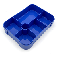 Boîte à lunch et assiette carrées en plastique à 5 compartiments, micro-ondables, portables, contenants de stockage de 1 à 3 L, vente en gros