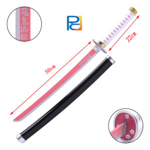 Épée <span class=keywords><strong>Katana</strong></span> Anime en <span class=keywords><strong>Bois</strong></span> de Bambou et Plastique de 78 cm pour <span class=keywords><strong>Demon</strong></span> <span class=keywords><strong>Slayer</strong></span> Tsuyuri Kanawo Kimetsu No Yaiba, Cadeau RDL avec Logo Personnalisé - Product Image 2