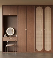 Armoire en bois massif durable pour chambre à coucher, rangement pour la maison et l'hôtel