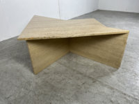Nouvel ensemble de tables consoles, série Travertin Inorganique, design industriel, réglable, beige, meubles de salon pour cuisine et salle à manger